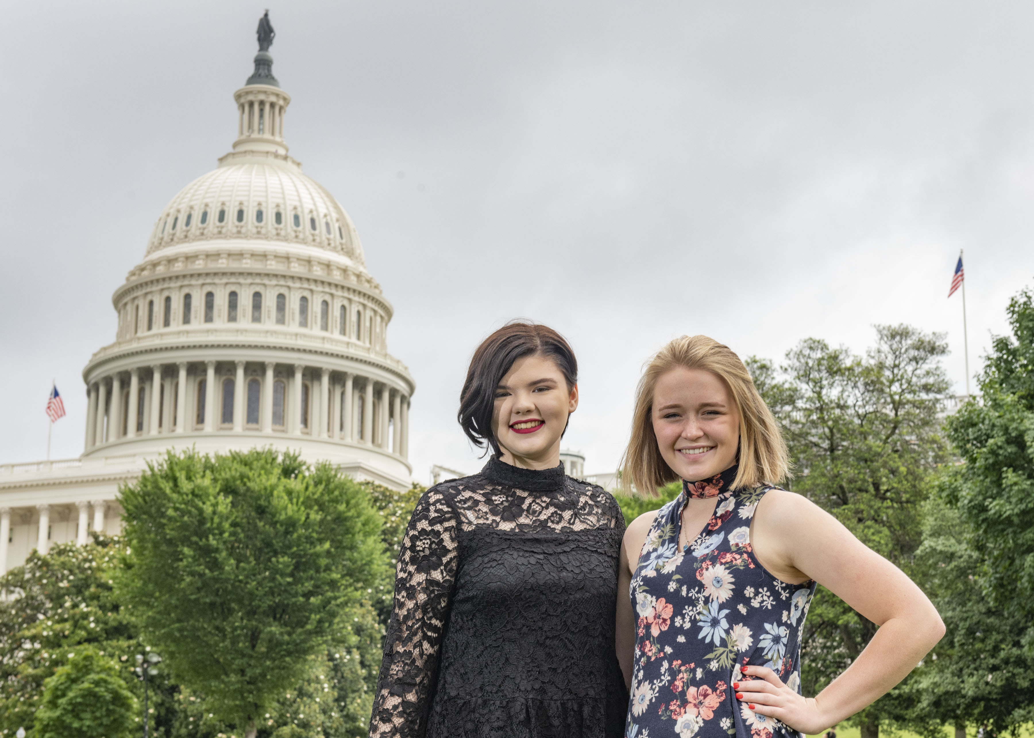 Olivia David and Natalie Baxter.  Youth Tour delegates.