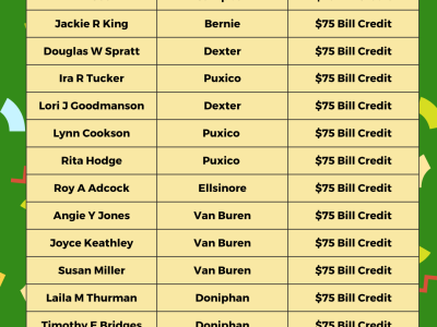 2026 Annual Meeting Bill Credit Winners